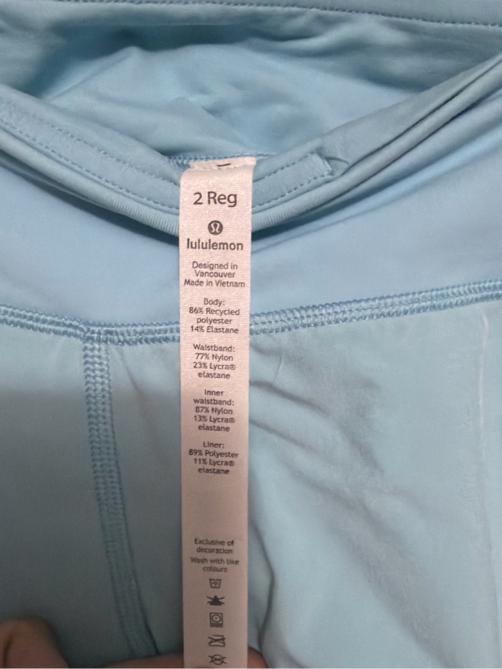 lululemon athletica Sky Blue Women's Athletic Shorts with Built-In Liner - Picture 4 of 4
